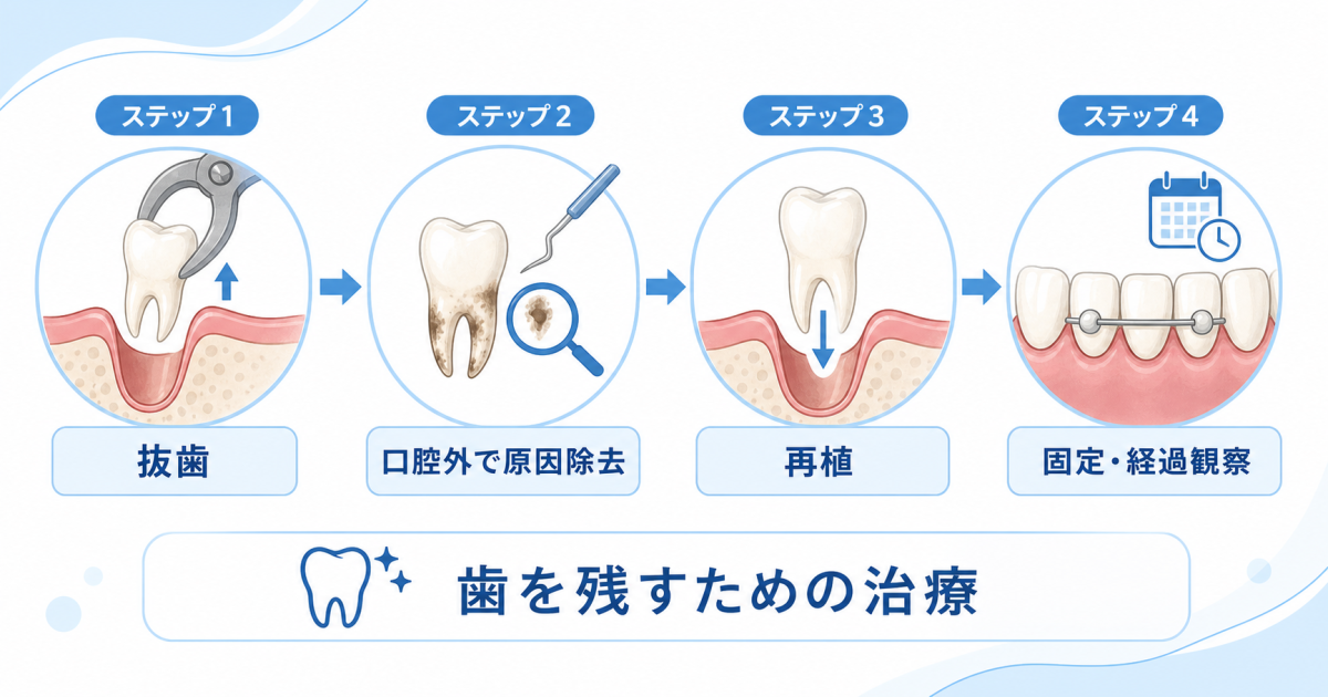 ■意図的再植術とは?「抜いて戻す」治療の仕組み