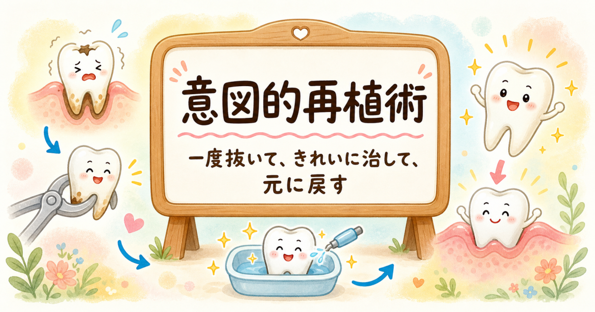 ■意図的再植術とは？　一度抜いて戻す治療の仕組み